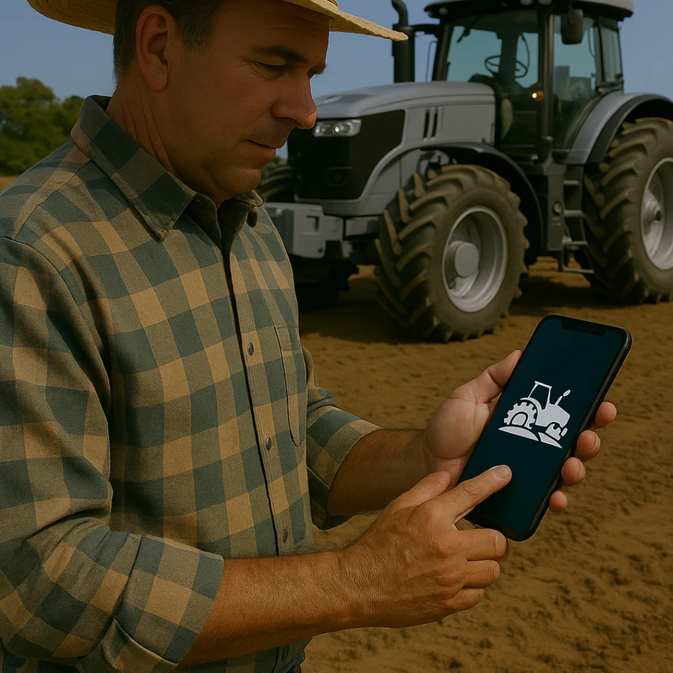 Agricultor trabalhando